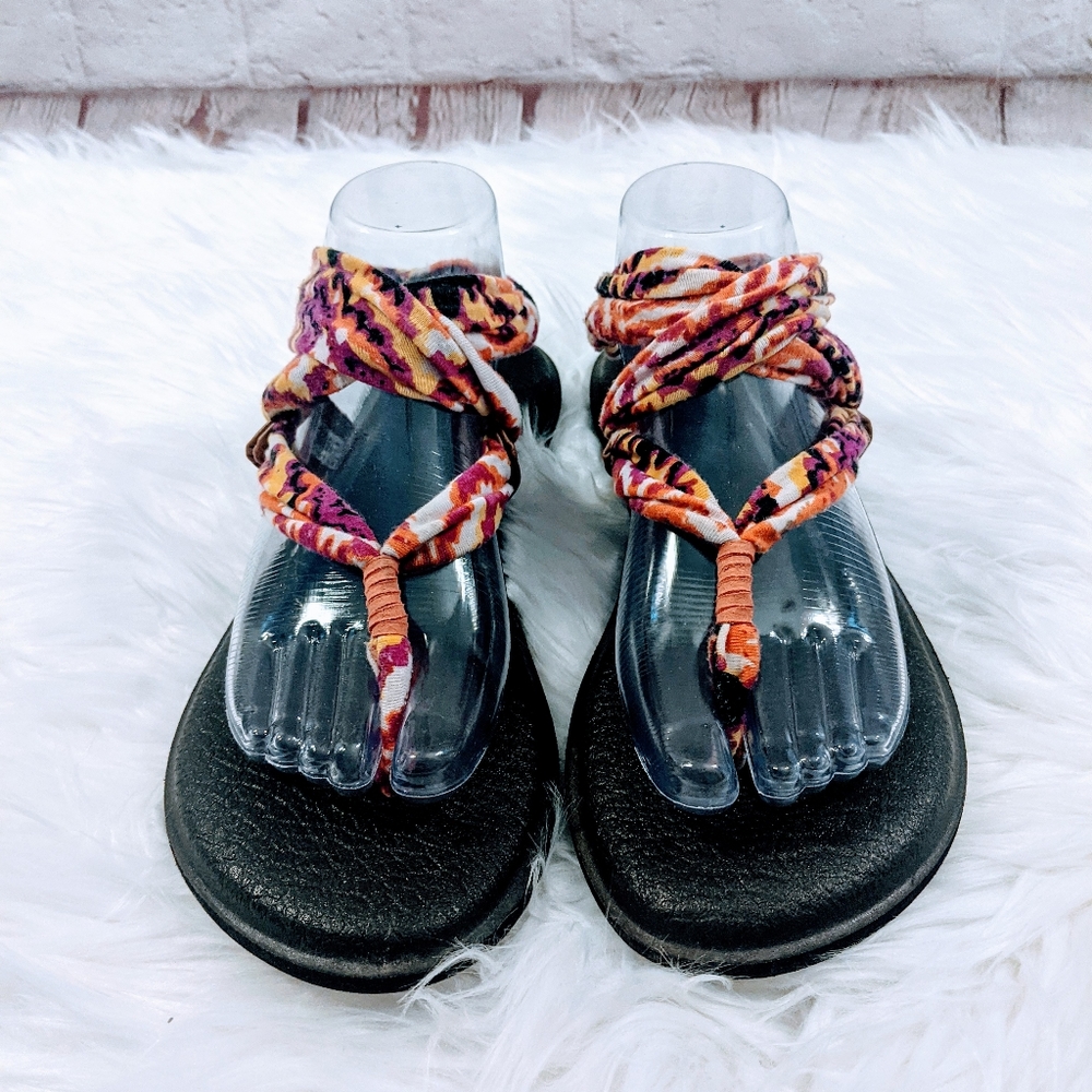 Sanuk Yoga Sling Tie Dye Print Yoga Mat Sandals Sz 9 - Picture 7 of 8